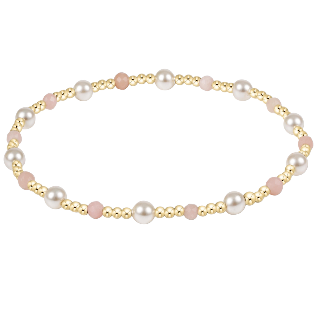 Extends Pearl Sincerity 4mm Gem Bracelet - Pink Op