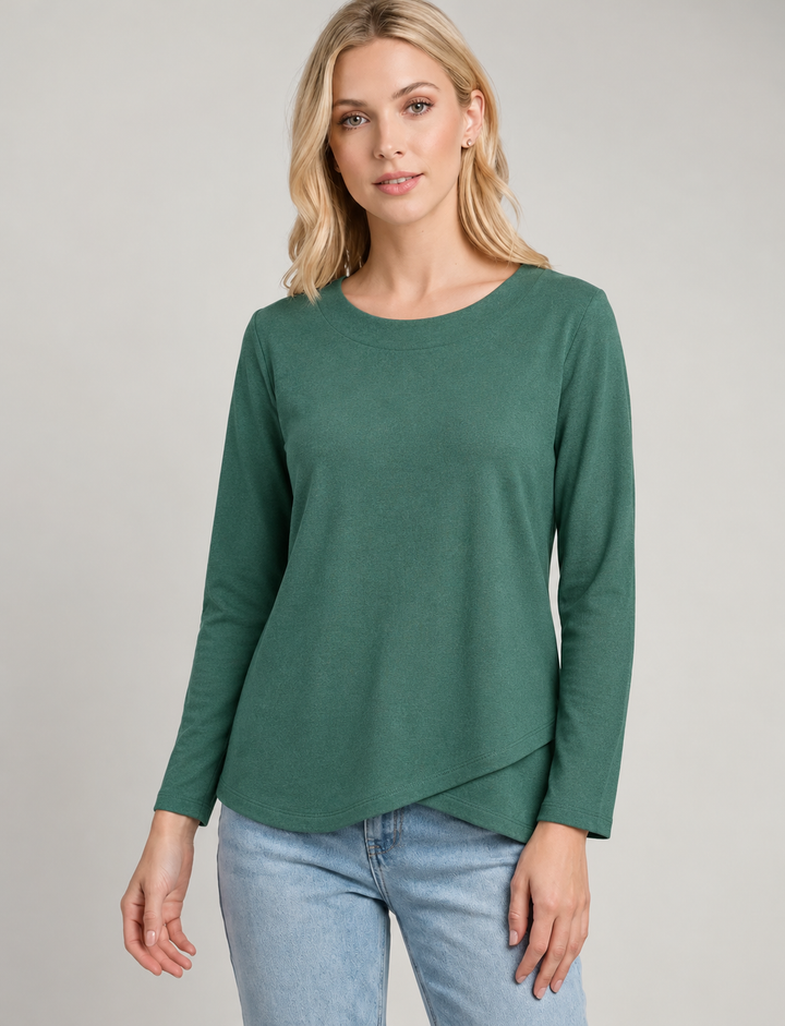 Moss Green Long Sleeve Top