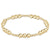 Classic Joy Pattern Gold 5 mm Beaded Bracelet - Extended Size
