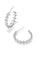 Jada Small Silver White Crystal Hoop Earrings