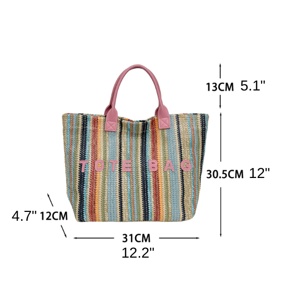 Bohemian Straw Tote