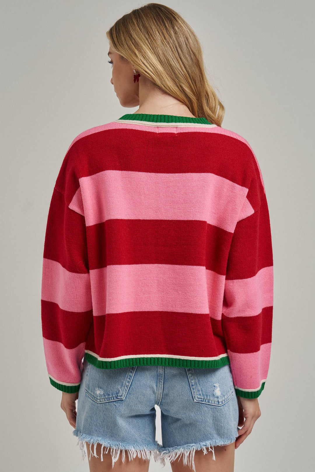 Pink and Red Cozy Sweater