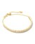 Gracie Gold Tennis Delicate Chain Bracelet in White Crystal