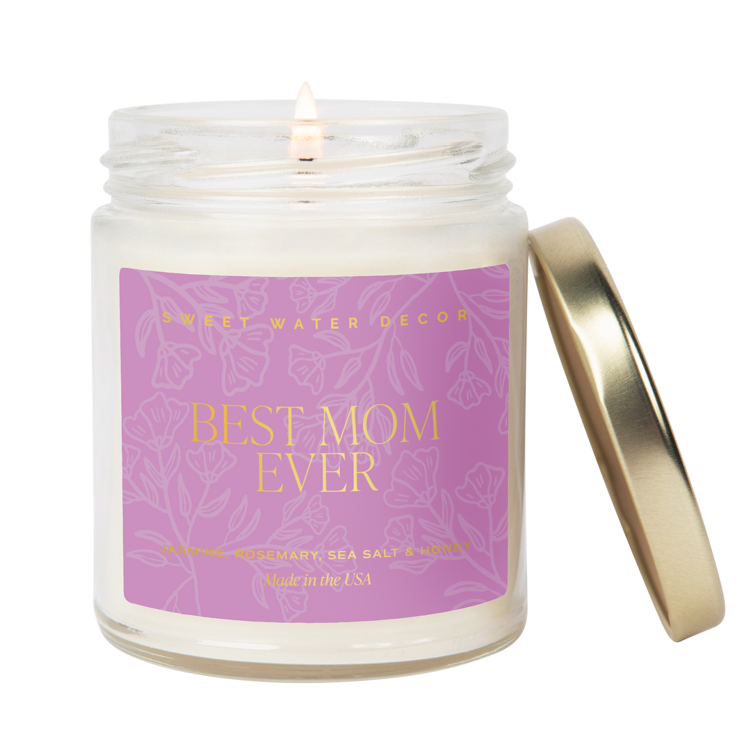 Best Mom Ever 9 oz Soy Candle (Gold Foil) - Mother's Day
