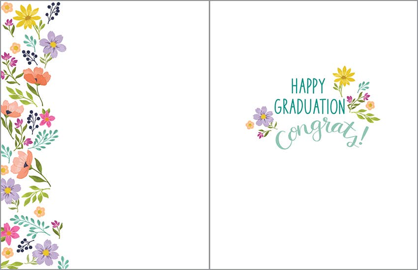 Graduation Greeting Card - Grad Flowers