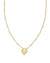 Framed Tess Gold Iridescent Drusy Necklace