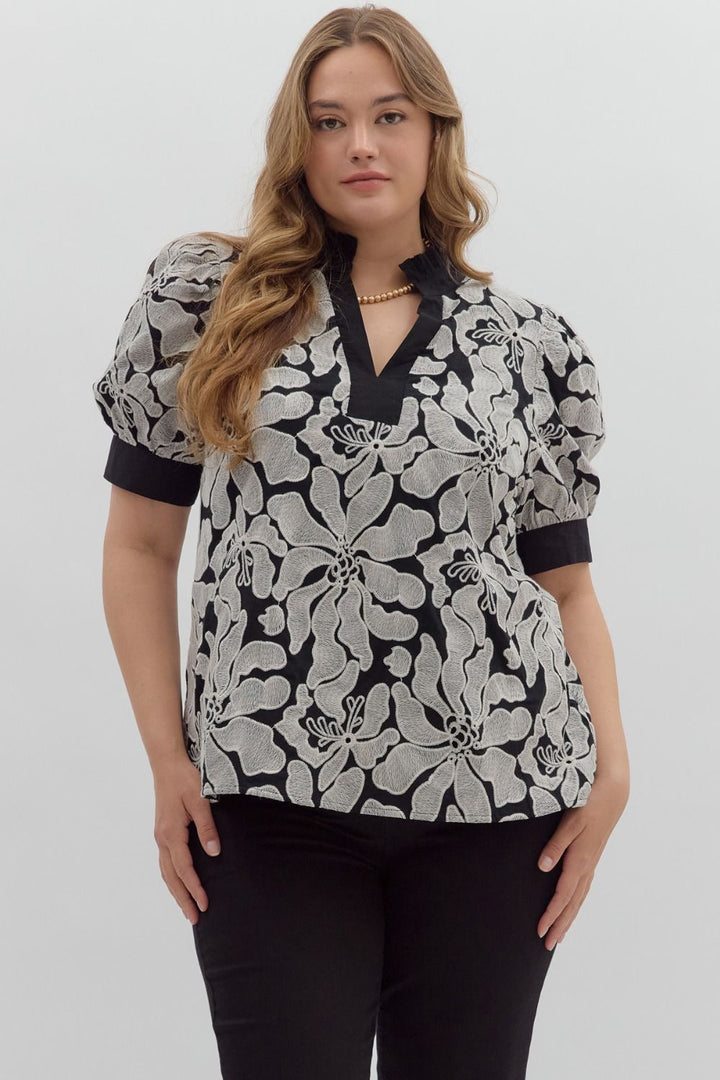 Floral Embroidered Top