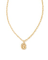 Crystal Letter G Gold Pendant Necklace