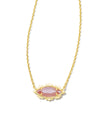 Genevieve Pendant Necklace in Luster Pink Cat&#39;s Eye