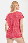 Pink and Red Paisley Top