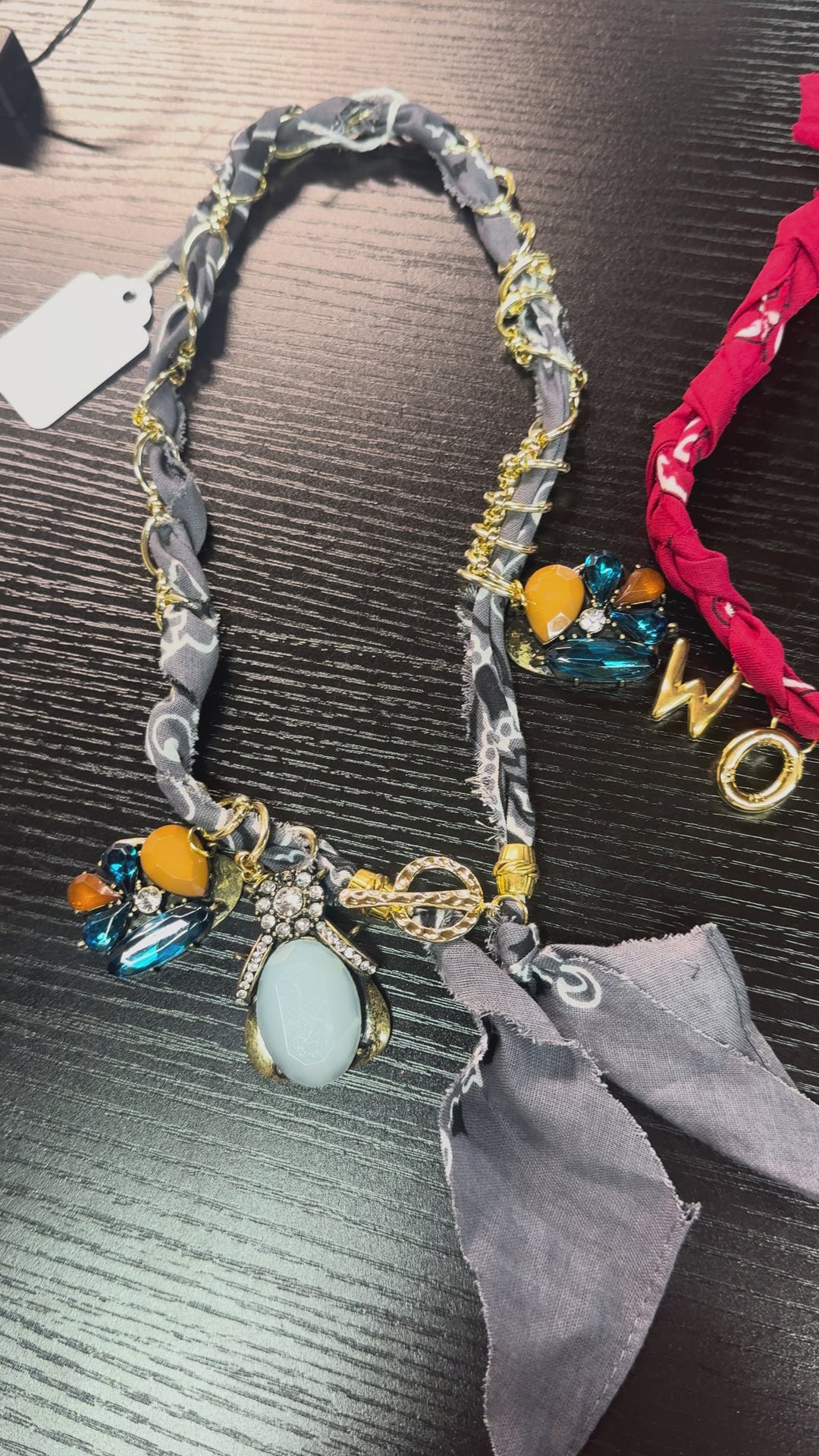 Handmade Scarf Charm Necklace