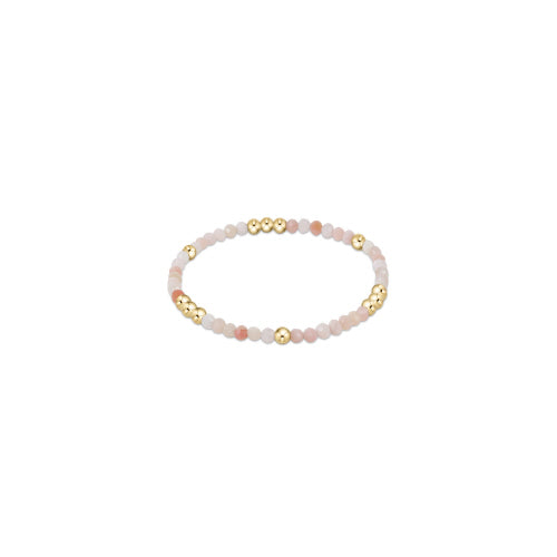 Worthy 3mm Beaded Bracelet - Pink Opal