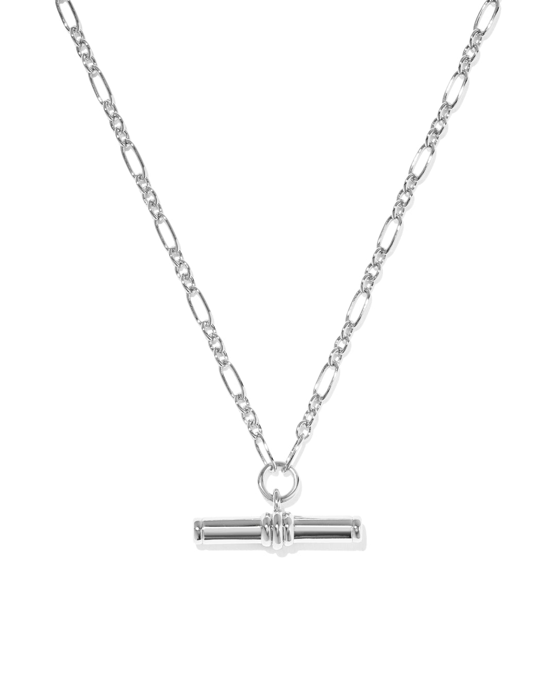 Bree Silver T Bar Pendant Necklace