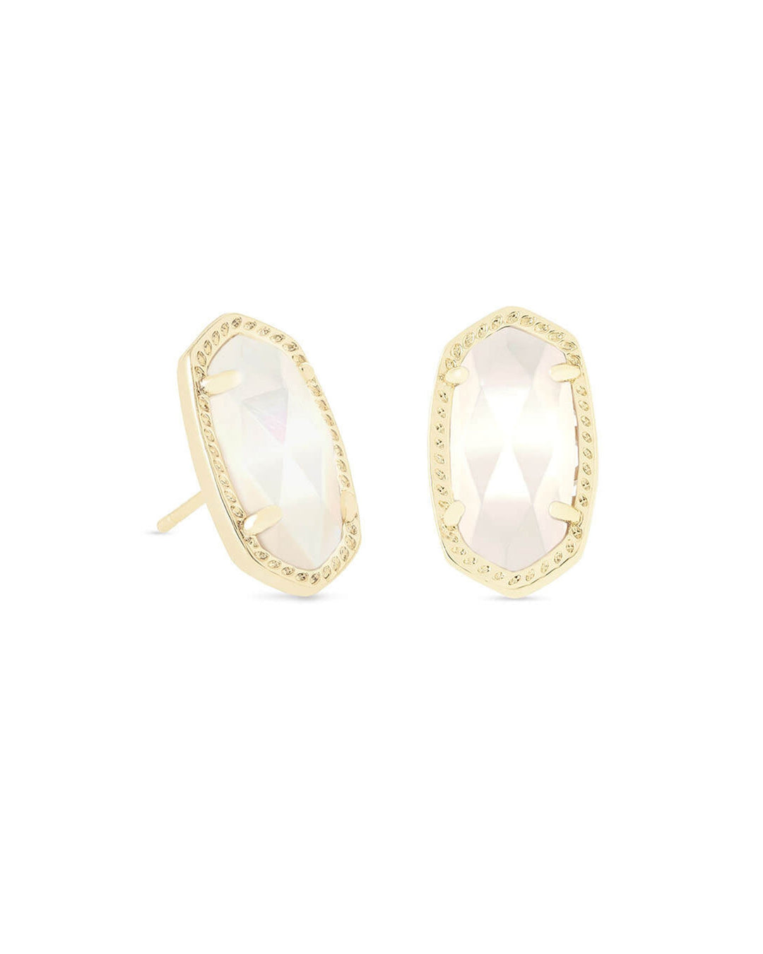 Ellie Stud Earrings Gold Mother of Pearl