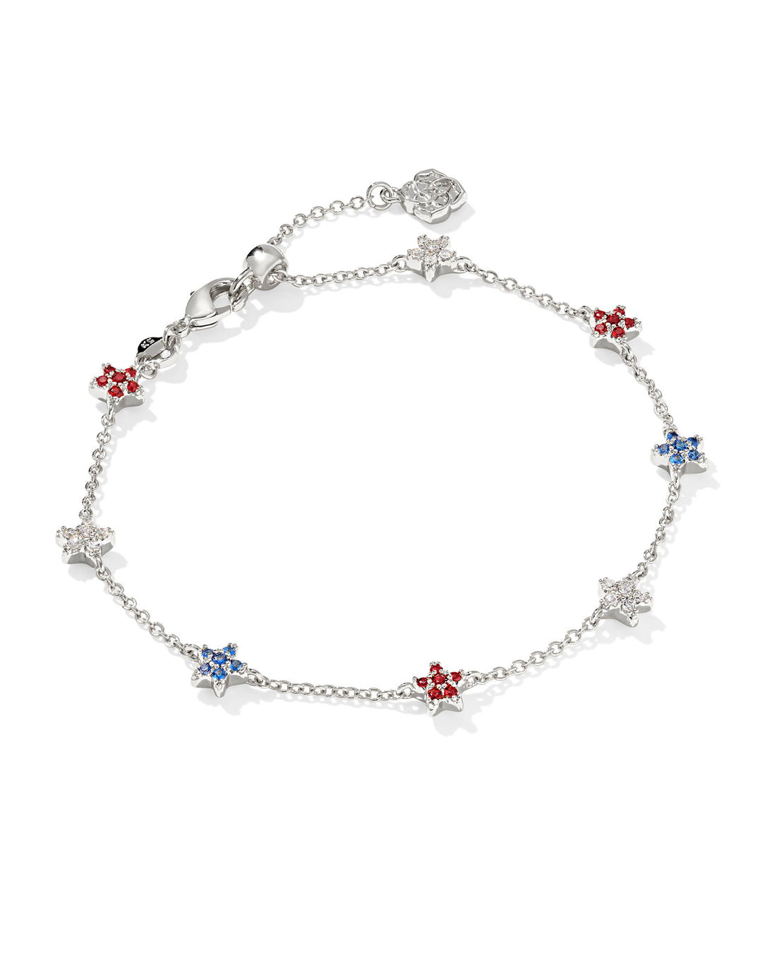 Sierra Star Red, White and Blue Silver Bracelet