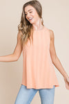 Coral Chic Knit Tank Top