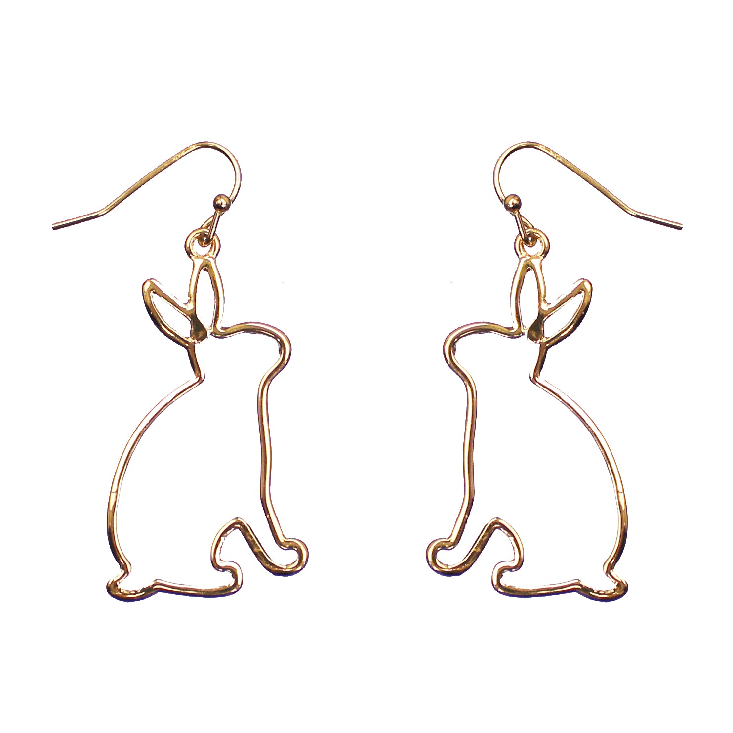 Gold Rabbit Earrings