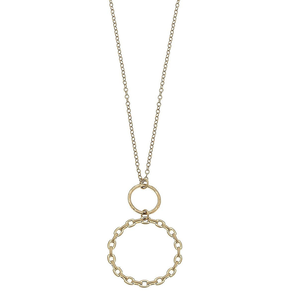 Allegra Pendant Necklace In Worn Gold