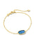 Framed Elaina Bracelet Gold Dark Blue Mother of Pearl