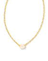Cailin Crystal Pendant Necklace Gold Champagne Opal Crystal