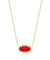 Elisa Necklace Gold Bright Red Illusion