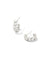 Cailin Crystal Huggie Earrings Silver White CZ