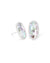 Ellie Stud Earrings Silver Dichroic Glass