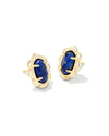 Piper Stud Earrings Gold Blue Lapis