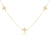 15" Gold Simplicity Necklace - Beaded Signature Cross