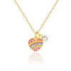 Sweet Petite Necklace- Crystal Rainbow Heart