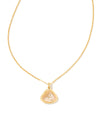 Kendall Pendant Necklace Gold Golden Abalone