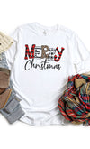 Merry Christmas Long Sleeve T Shirt - White Size S