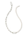 Ashton Half Rhodium Chain Necklace