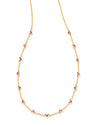 Haven Heart Strand Necklace Gold Pink Crystal