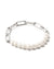 Ashton Half Chain Bracelet Rhodium Pearl