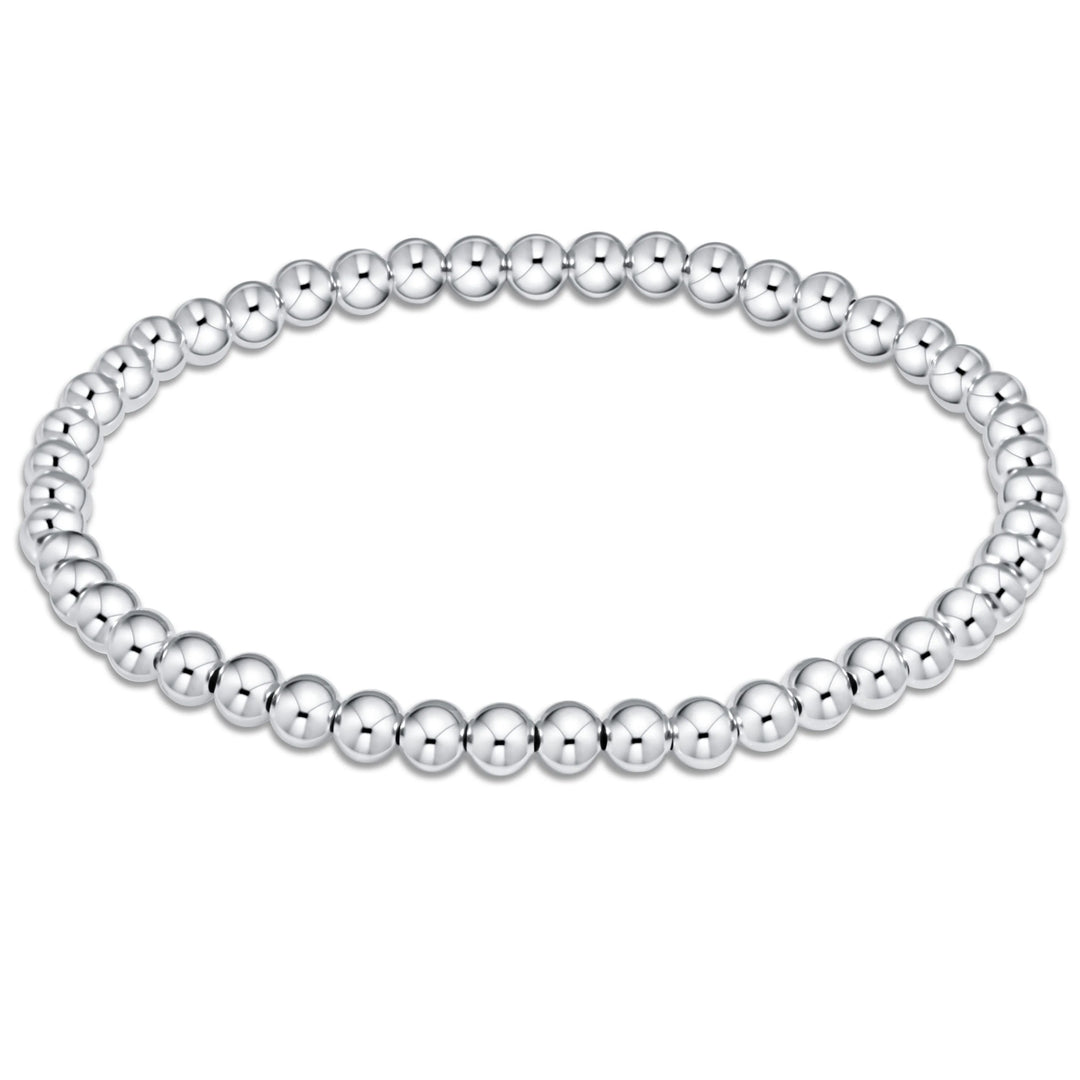 Classic Sterling Silver 4 mm Beaded Bracelet
