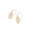 LEE Drop Earrings Gold Rose Quartz