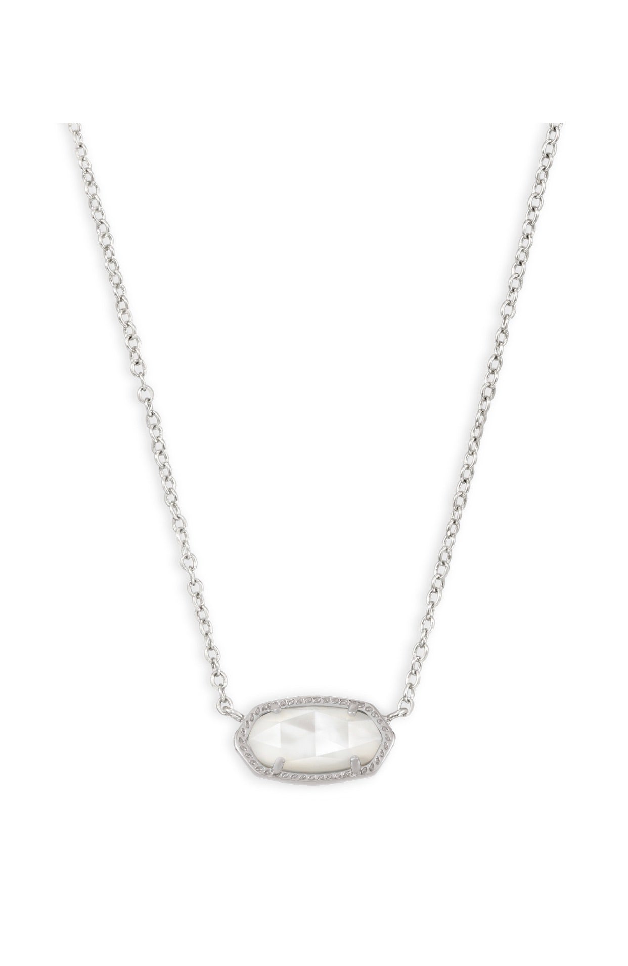 Elisa Necklace Silver Ivory Mother Of Pearl